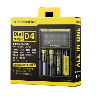 Nitecore D4 LCD 4-Slot Oplader