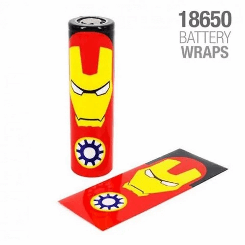 Batteri Wraps - Superhero - 4stk - Iron Man